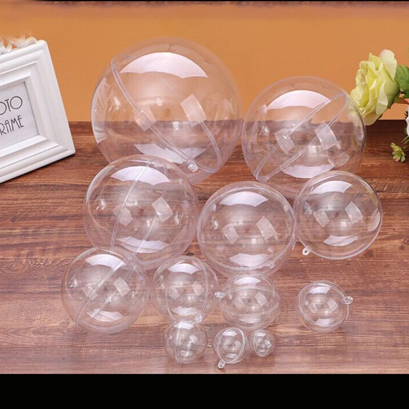 Акриловый Шар, прозрачный пластиковый шар для сохранения цветов, контейнер для конфет, прозрачный полый шар, подвесной Декор