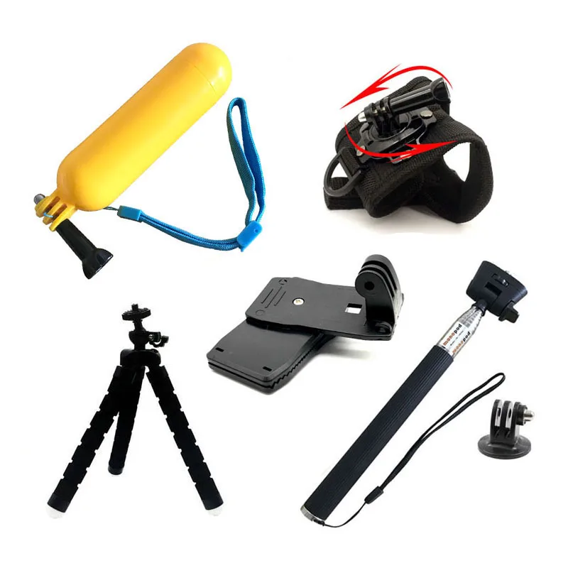 Аксессуары для штатива Gopro hero 9 8 7 6 5 4 Session комплект Go pro монопод набор креплений Xiaomi