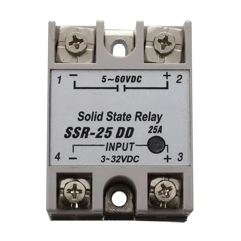 

SSR-25DD Single Phase Solid State Module Relay 25A DC 5-60V