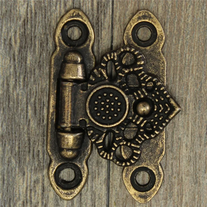 12 шт античный и Винтаж Стиль украшения латунные декоративные деревянная коробка