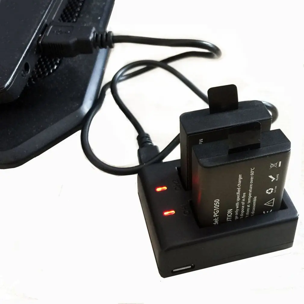 Usb двойное зарядное устройство+ 2 шт литий-ионная аккумуляторная батарея для камеры Eken H9 H9 Pro Спорт экшн-камера мода