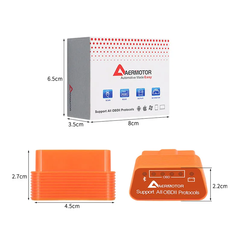 OBD2 Cканер ELM327 V1.5 PIC18K25K80 ELM 327 V1.5 автомобильный диагностический инструмент ELM327 OBD 2 Wi-Fi автоматический сканер для Android/IOS/PC