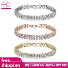 Новинка 11,11, римские стразы, натуральный циркон, металлическая цепочка, браслет для любви, ювелирные изделия, золотистые и Серебристые Подвески Браслеты из розового золота, подарок для девушек, сделай сам