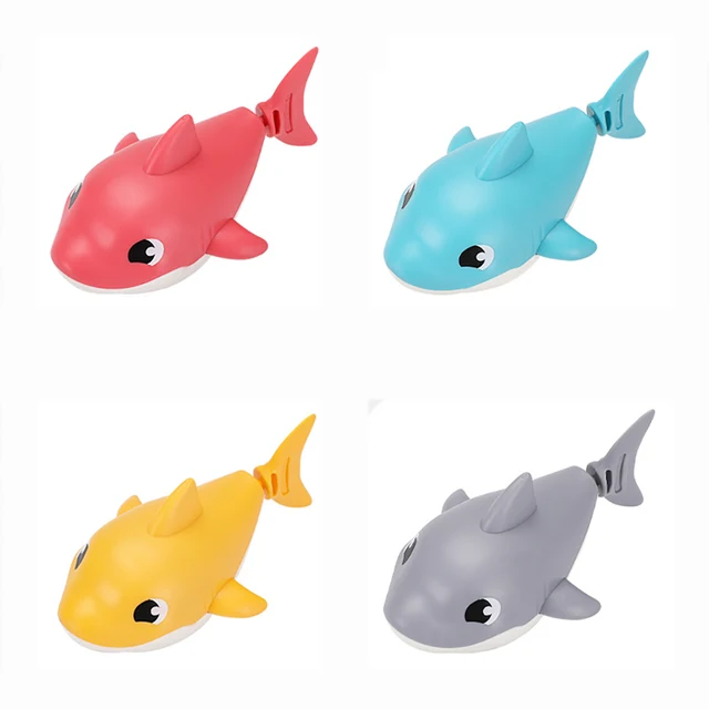 Animal Baby Bath Toys For Baby Boys And Girls Shark Clockwork Swimming Water Toy For Bathroom Bathtub 4