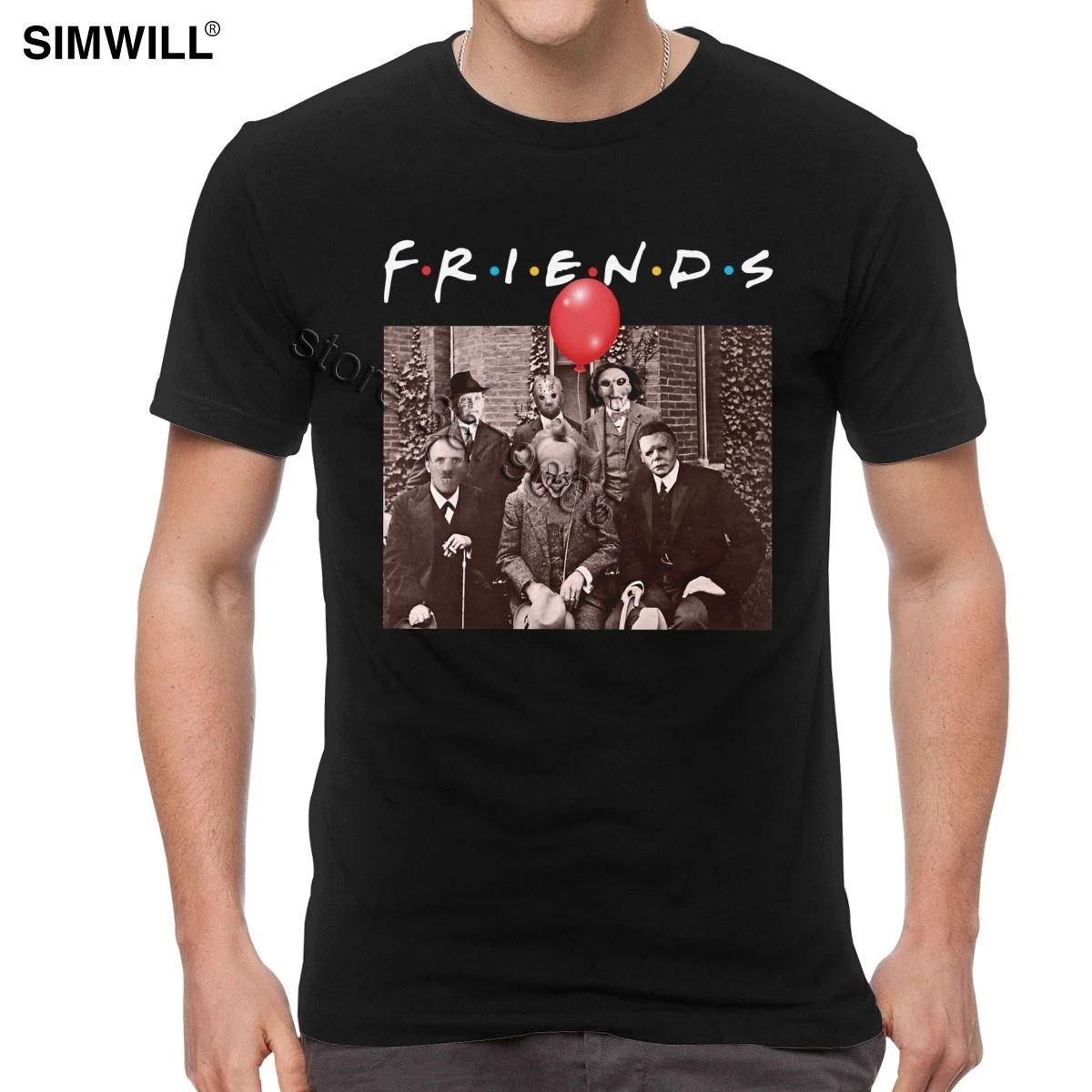 Myers Jason Friends, футболка для мужчин, страшный фильм, страшный Хэллоуин, это пеннивайз, футболка, Стивен Кинг, персонажи ТВ, футболка, хлопковая футболка
