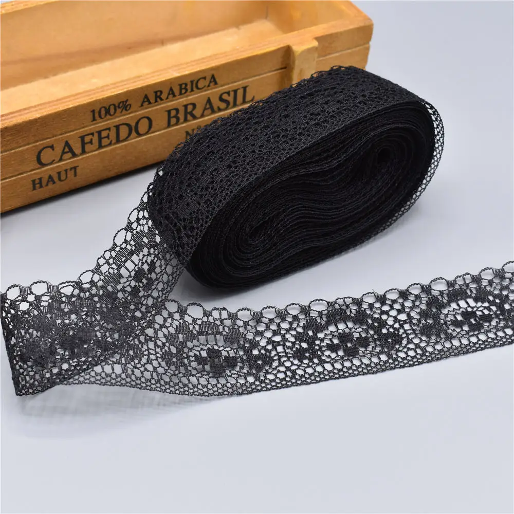 

10 Yards Beautiful White Lace Ribbon Tape 40MM Lace Trim DIY Embroidered For Sewing Decoration White Lace african lace fabric