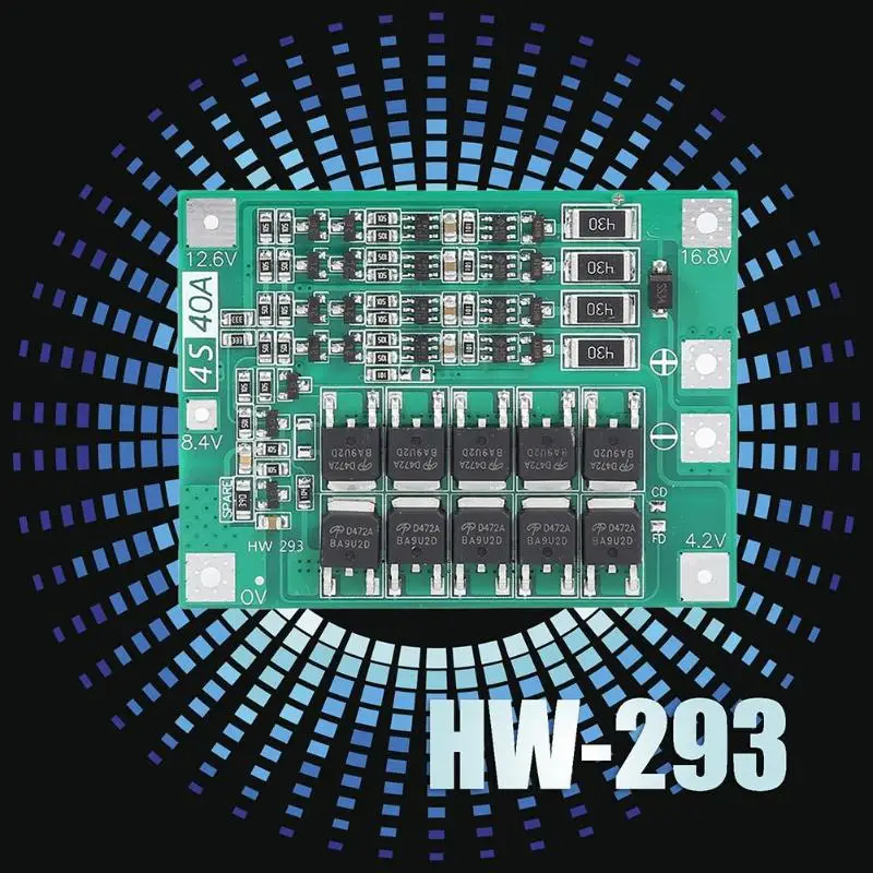 4S 40A PCB плата защиты BMS литий-ионная батарея 18650 зарядное устройство с балансом для бурильного двигателя 14,8 в 16,8 в Lipo сотовый модуль