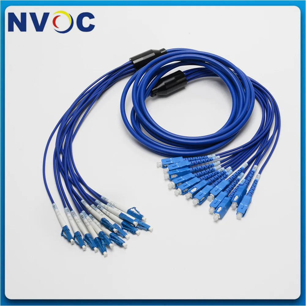 10 м 20 30 40 50 100 LC/UPC-LC/UPC SM 12 ядер волокон одномодовый бронированный волоконный