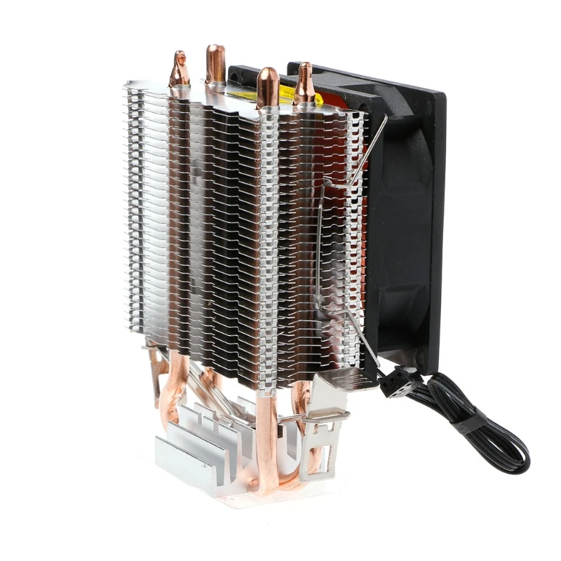 2 Тепловые Трубы Алюминиевый ПК кулер охлаждения процессора вентилятор для Intel 775/1155 AMD 754/AM2 и Прямая поставка