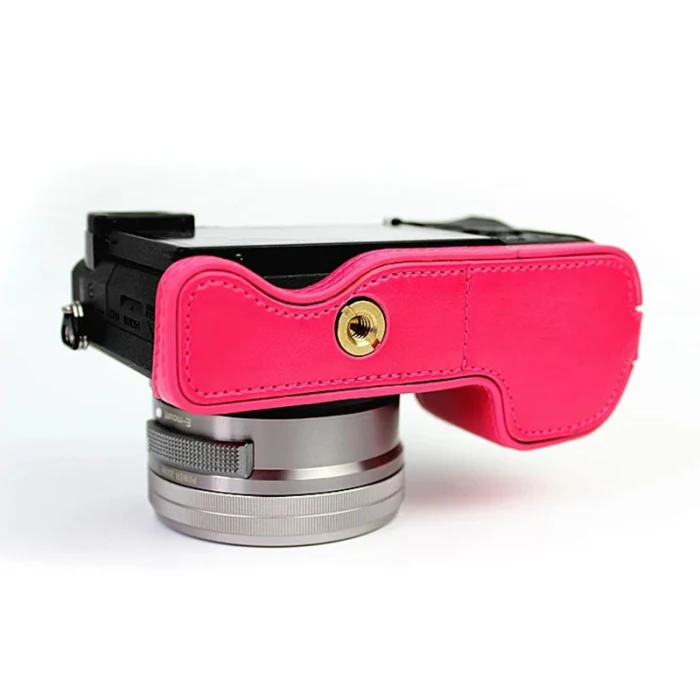 Винтажный кожаный чехол для камеры, половинный чехол для sony A6000 A6300 GV99