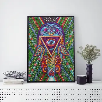 

5D DIY Hanging Painting Part Drill Diamond Painting Animal Hamsa Cross Stitch Mosaic Kits Needlework Home Wall Decoration