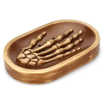 

Skeleton Design Soap Dish Holder Kitchen Sink Bathroom Shower Home Hotel Office Halloween Gravely Scary Dark Style Decor72