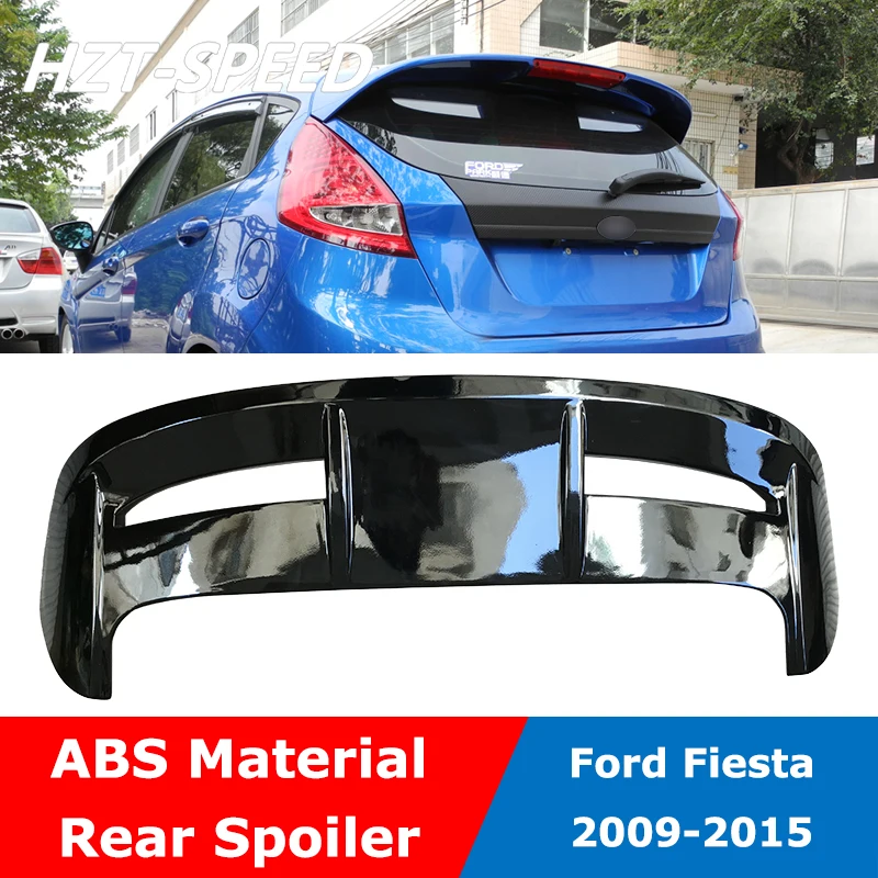 Fiesta ABS Unpainted Color Custom Tail Wing Trunk Rear Spoiler For Ford