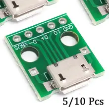 10 шт потребительских упаковок для микро USB DIP адаптер 5pin