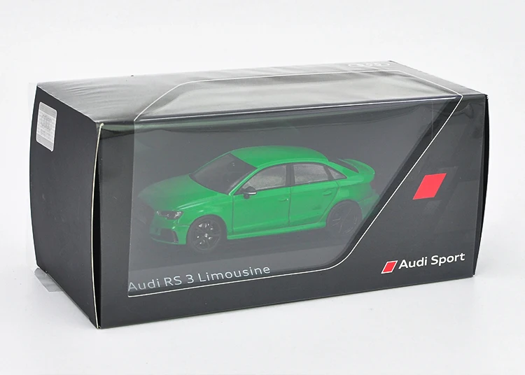1:43 литая под давлением модель для Audi RS3 limousine 2016 зеленая Игрушечная машина из сплава миниатюрная коллекция подарки