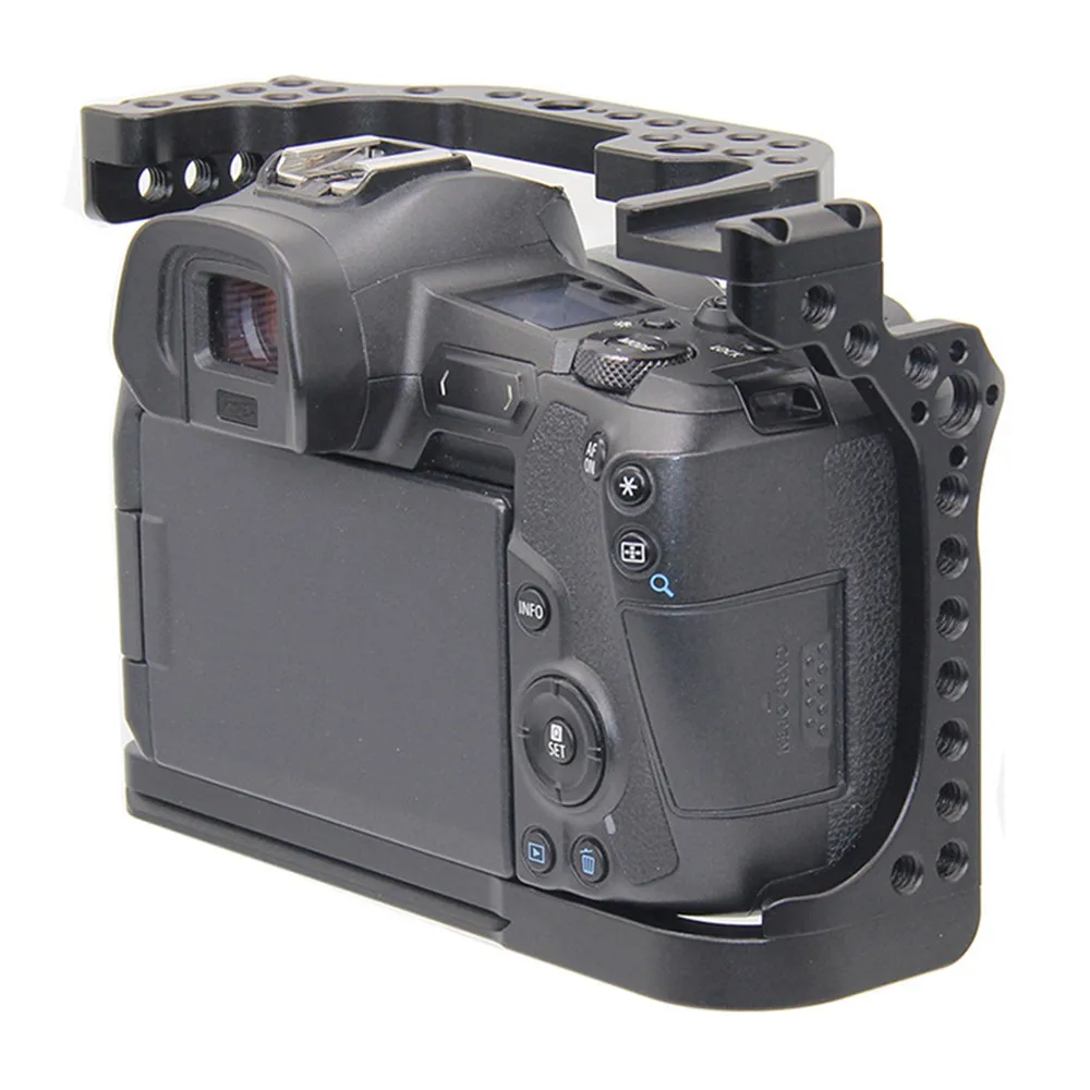 Защитная клетка для камеры для Canon EOS R w/Coldshoe 3/8 1/4 резьбовые отверстия быстросъемная пластина полный каркас камеры видео стабилизатор