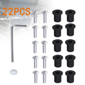 

MOTORCYCLE COVER SCREWS KIT M5 SCREWS WASHERS RUBBER NEOPRENE NUT SET FOR SCOOTER CAR MOTO MODEL