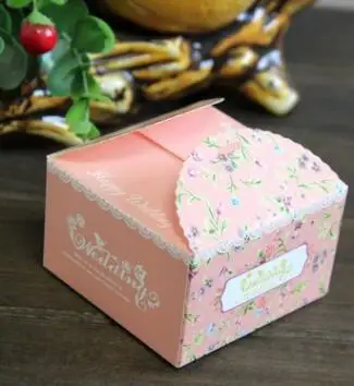 

5pcs 6.5*6.5*4.5cm/8*8*5cm Packaging Candy Wedding Box Flower Pink Cardboard Paper Gift Box DIY Craft Paper Box Small