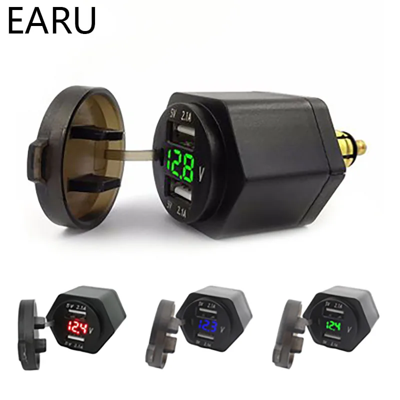 Металлический мотоцикл короткая головка новый двойной интерфейс Usb 5V 4.2A