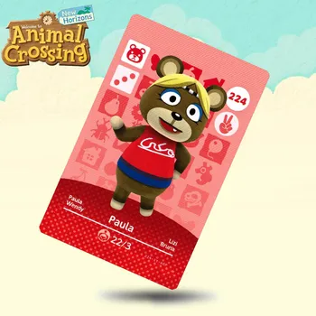 

224 Paula Animal Crossing Card Amiibo Cards Work for Switch NS 3DS Games