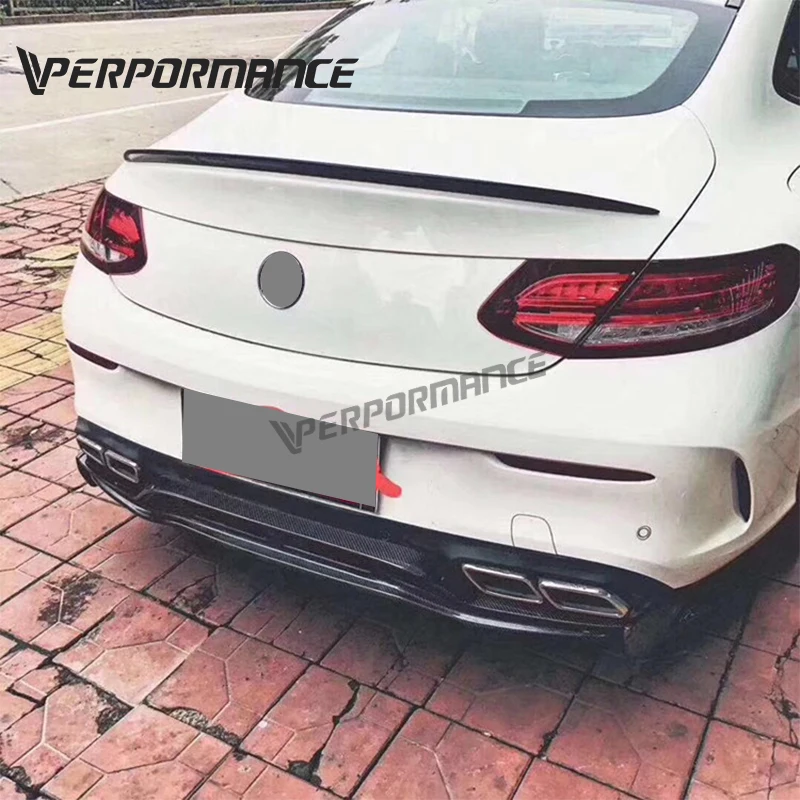 W205 C200 C63 купе карбоновый задний диффузор W205 задний диффузор для C200 C63 углеродное волокно