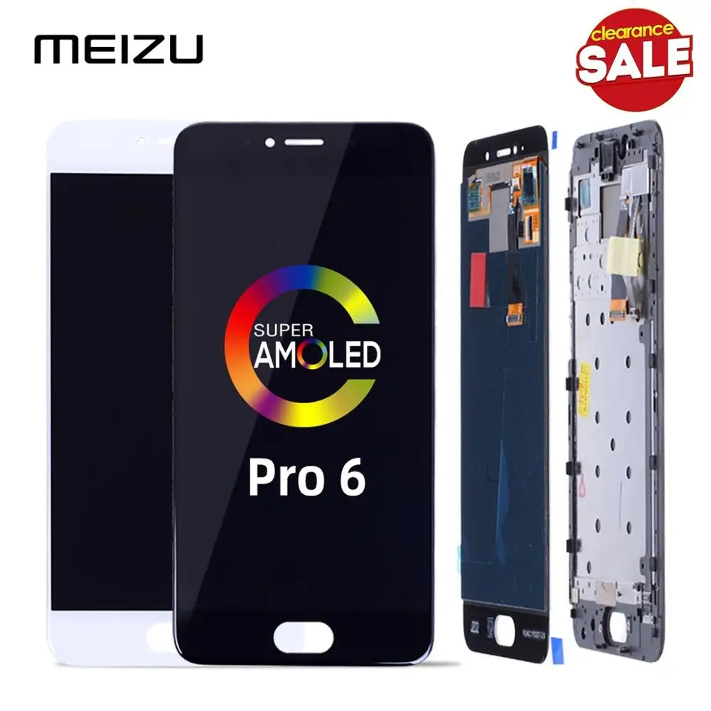 

AMOLED LCD For MEIZU Pro 6 LCD Display Touch Screen with Frame M570M M570h Digitizer For Meizu Pro 6 LCD Replacement Parts