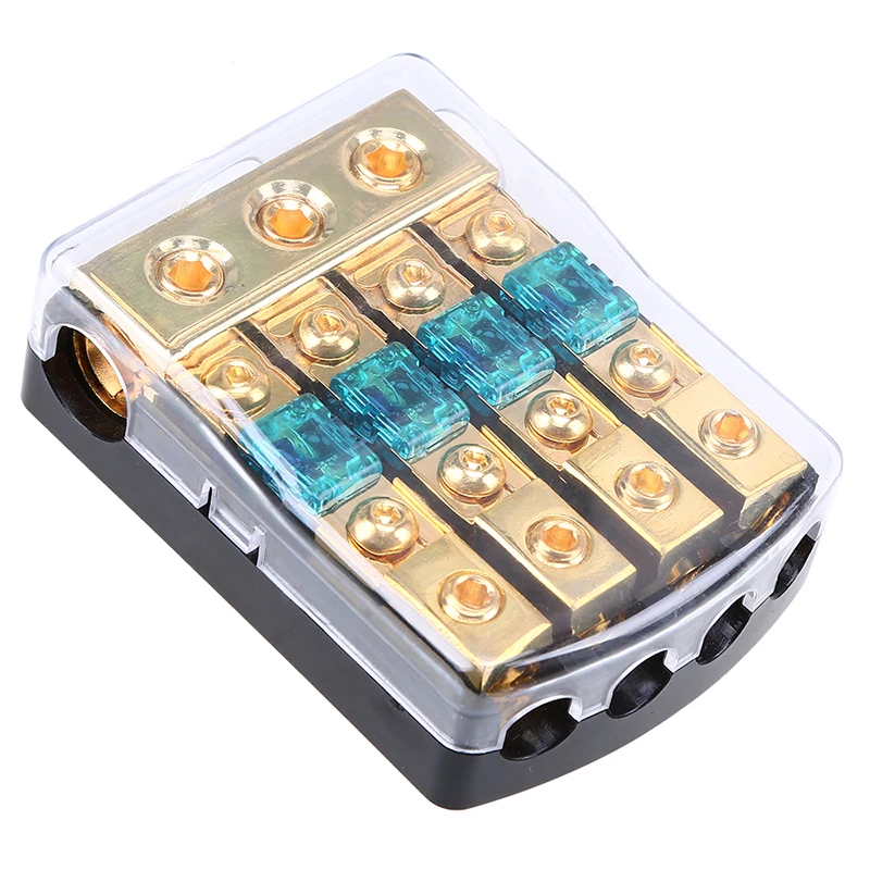 1x 30A/60A/80A/100A/150A автомобильный аудио 1 в 4 пути выхода держатель предохранителя для