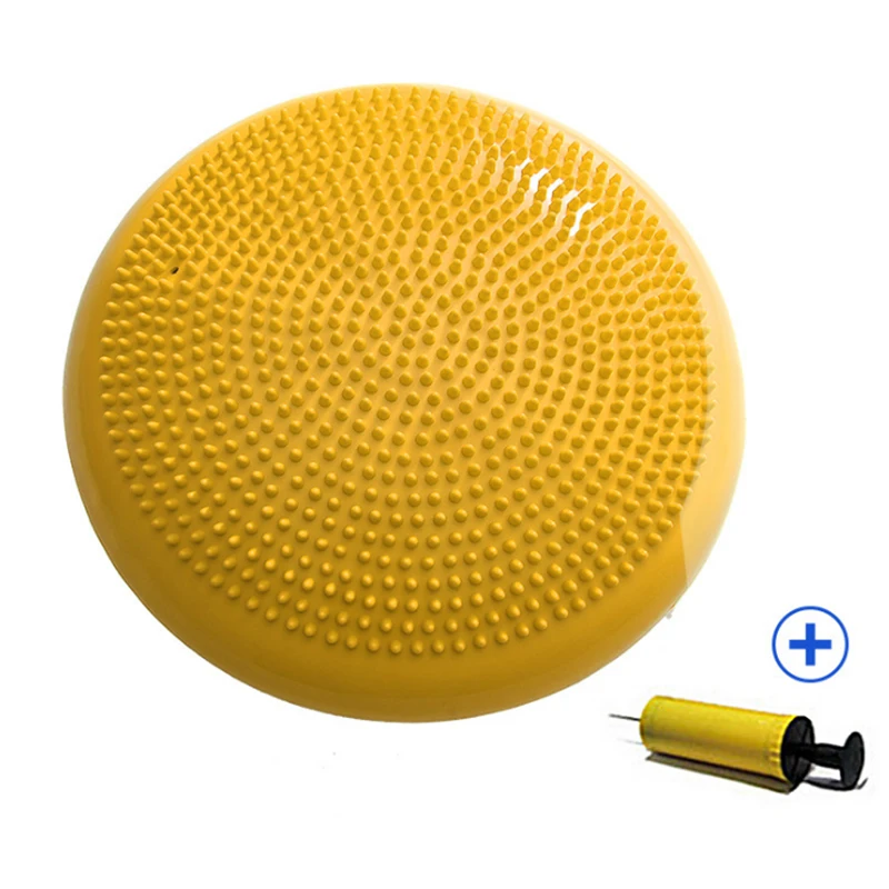 Waterproof Soft Balance Pad Yoga Mat Block Pad Thick Balance Cushion Balance disk Fitness Training Pilates Yoga Ball - Color: Yellow