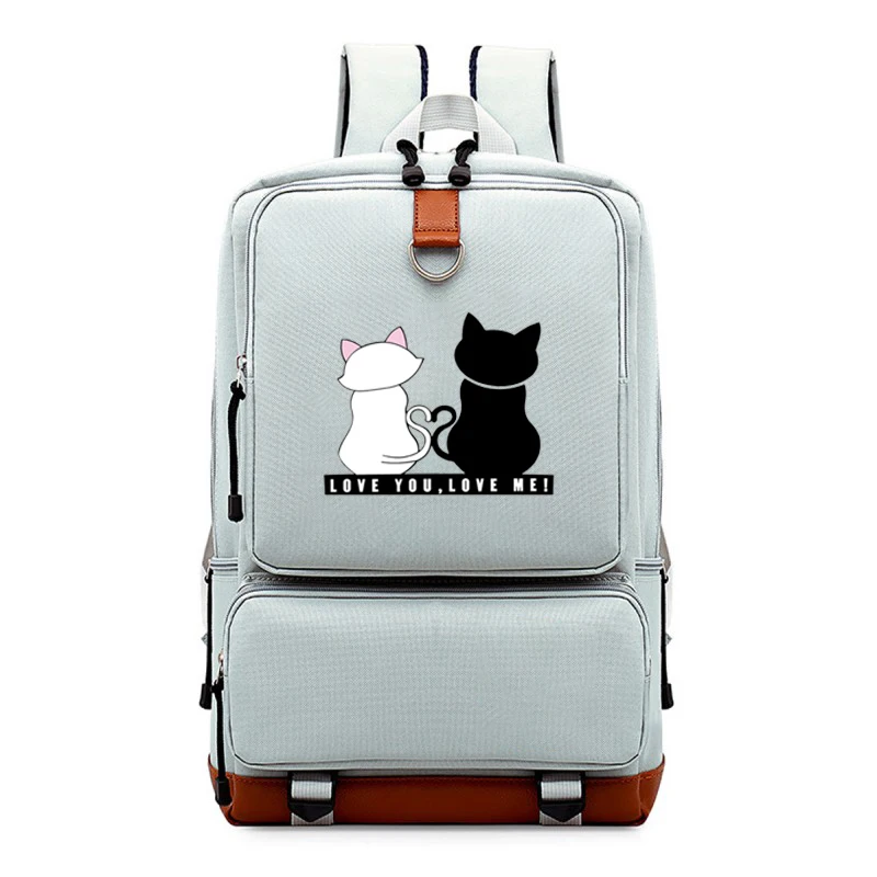 Love You Love Me, сумка для ноутбука для мужчин и женщин с принтом кошки, Eastpack, рюкзак для колледжа, школьная сумка для подростков, на заказ, повседневный рюкзак, рюкзаки - Цвет: 807-ff-1205-1
