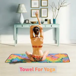 Галстук окрашенное полотенце из микрофибры нескользящий коврик полотенце для йоги складное спортивное полотенце Аксессуары для йоги