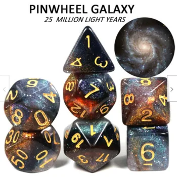 

8Colors 7pcs Metal Dice Set Role Playing Dragon Table Game Solid Durable Metal Polyhedral Bar Party Game Dice Entertainment Toy