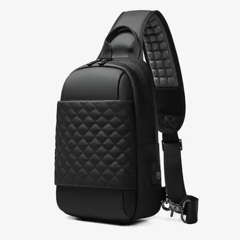 

2020 Waterproof USB Charging Chest Pack For Men Short Trip Mobile Phone Crossbody Bag Messenger Bag 9.7 inch iPad Sling Bags New