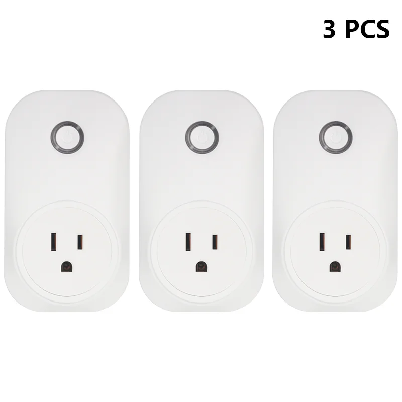 3 PCS Wifi умная розетка питания Portabl 15A стандарт США вилка Интеллектуальный таймер розетка электрическая Tuya умный беспроводной пульт дистанционного управления - Тип: 3 PCS
