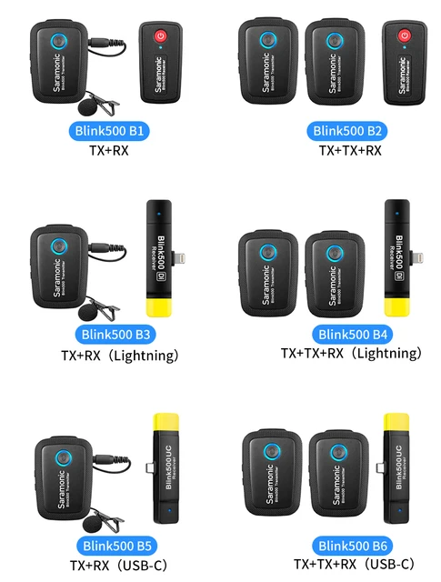 Saramonic Blink 500 PRO シリーズ B3 デュアルチャンネル ワイヤレス