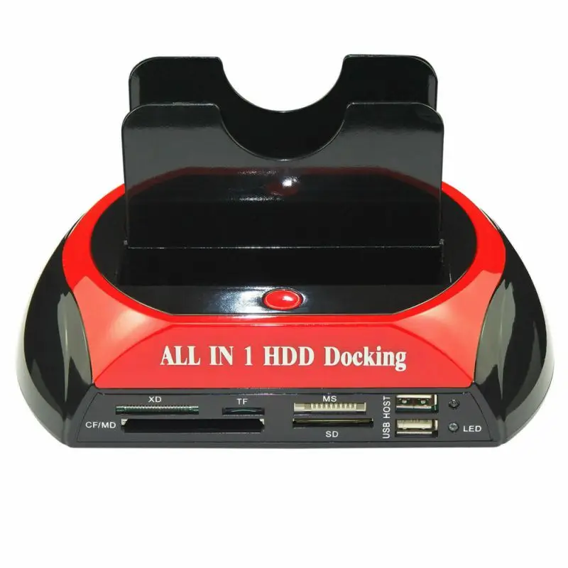 

New HDD Docking Station Dual Internal Hard Disk Drive Docking Station Base HDD Enclosure for 2.5 Inch 3.5 Inch IDE/SATA USB 2.0