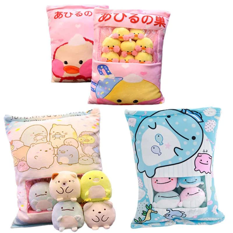 

Various Types A Bag of Sumikko Gurashi&Hamster&Pig&Rabbit&Duck&Totoro&Whale Plush Pillow Soft Cartoon Animal Doll Children Gift