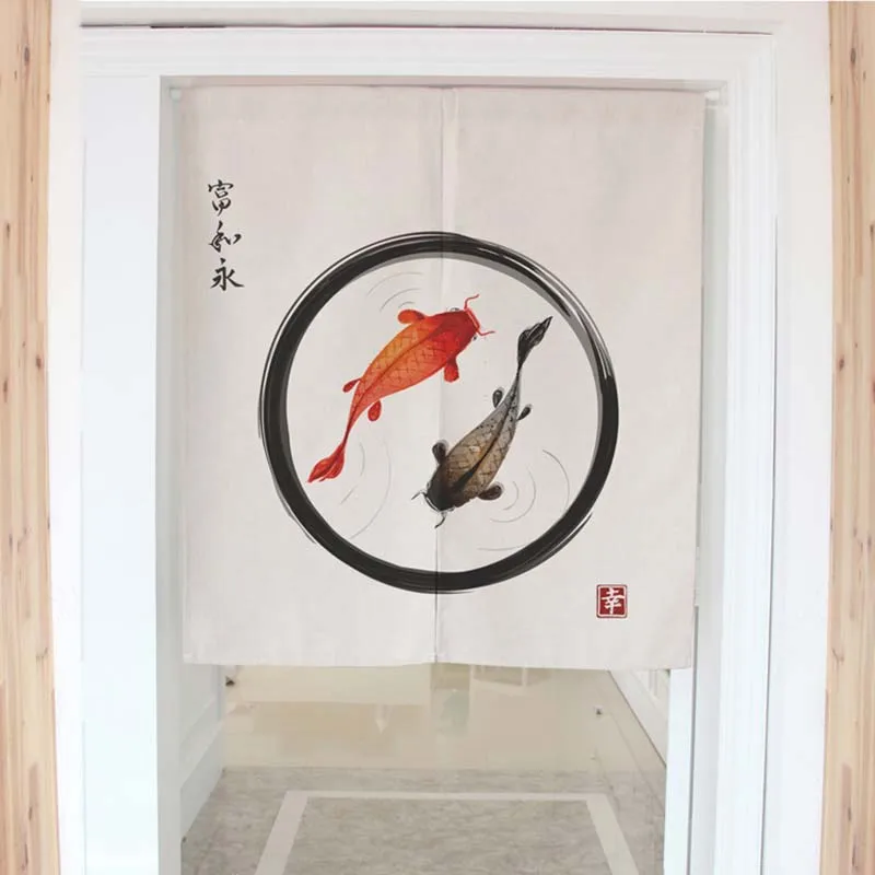 1 шт., декоративная занавеска в китайском стиле с изображением дракона, для двери, для прихожей, кухни, Rideaux, Веселый дверной занавес, HM109* 40
