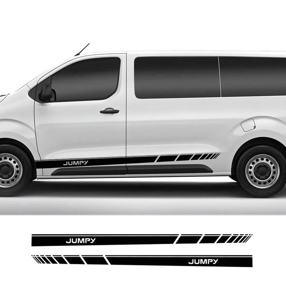 2 шт. автомобильные боковые наклейки на дверь Citroen Jumpy 1 3 4 Длинные полосы Стайлинг