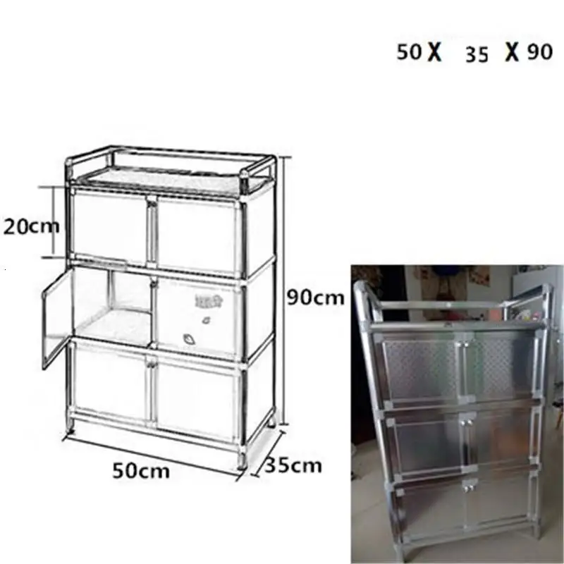 Number 16 Comedores Dolap Kaplama консольные столы Aparadores шкаф Meuble Mueble Cocina из алюминиевого сплава кухонная мебель шкаф - Цвет: Number 16