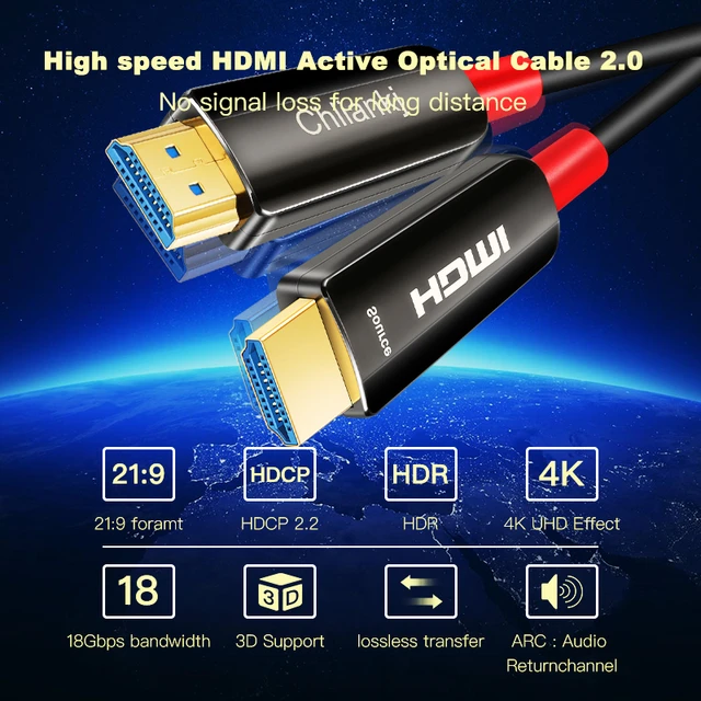 Hdmi 4k 60hz 10m Fiber Optic | Fiber Hdmi Cable 4k Tv | Hdmi 60hz 4k Cable  Optical - Audio & Video Cables - Aliexpress