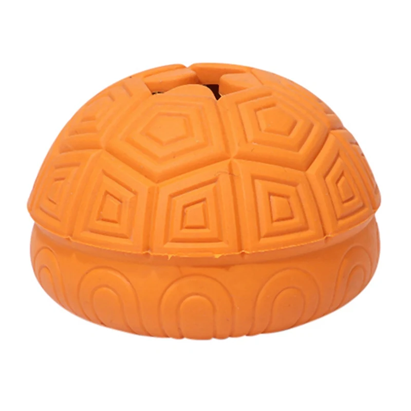 Orange Домашние животные Собаки Игрушка Щенок Милый утечка Жевательная еда мяч еда диспенсер черепаха оболочки форма нетоксичный резиновый зуб чистящий мяч - Цвет: Orange