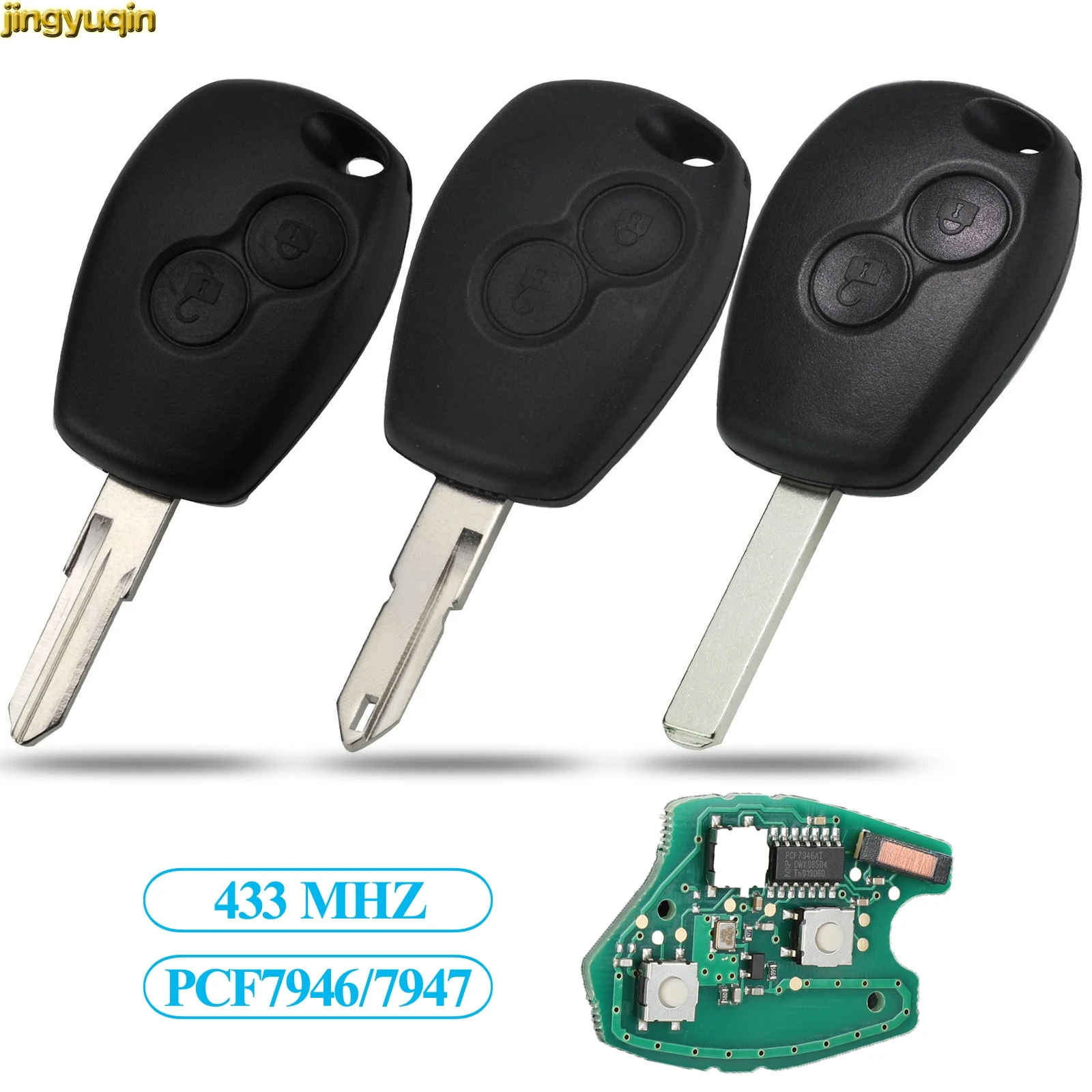 10 шт. jingyuqin дистанционный ключ для автомобиля PCF7947 PCF7946 чип 433 МГц Renault Duster модус