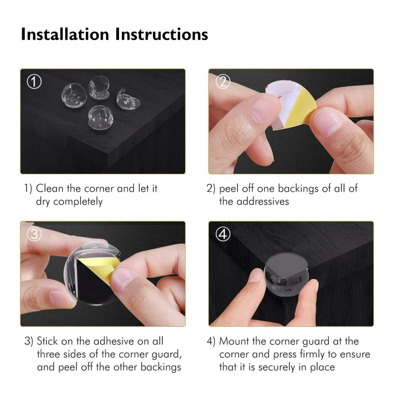 10pcs Child Baby Safety Protection Corner Guard Cushion Transparent Table Edge Protectors Furniture Corner Bumper #22