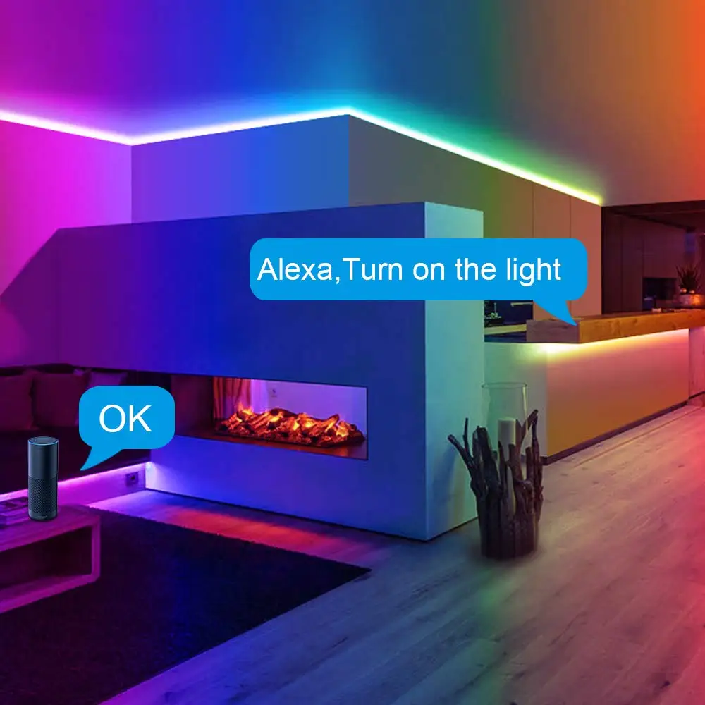 WS2811 управление Лер умный WiFi приложение Голосовое управление, поддержка Amazon Alexa Google Home, для DC12V~ 24 В WS2811 SM16703 UCS1903 адресаб