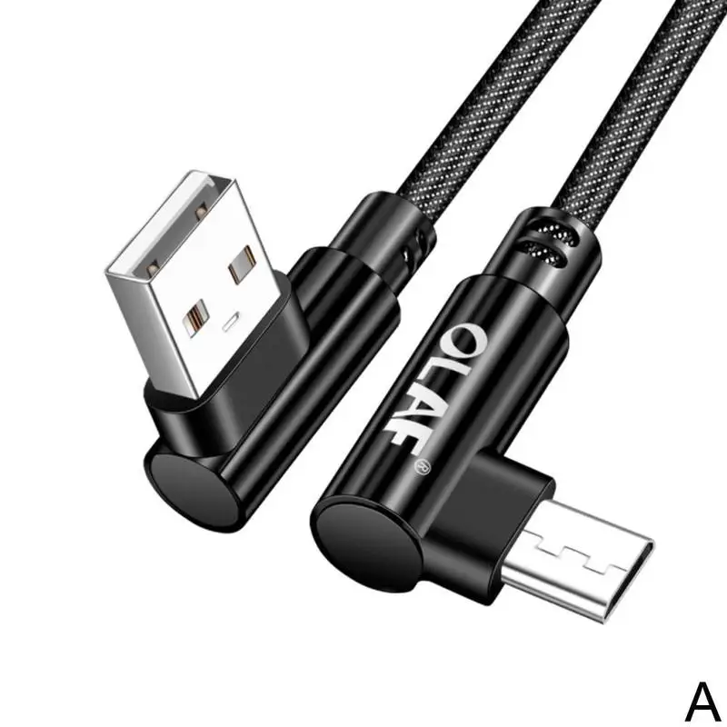 1/2 м Usb type C 90 градусов быстрая зарядка Usb C кабель type-c кабель для передачи данных зарядное устройство Usb-c для samsung S8 S9 Note 9 8 Xiaomi Mi8 Mi6 - Цвет: Black