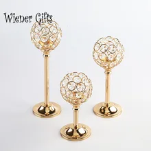 Crystal Hollow Candle Holder Metal Candlestick Festival Home Wedding Party Decoration Candle Accessory Desktop Candlesticks