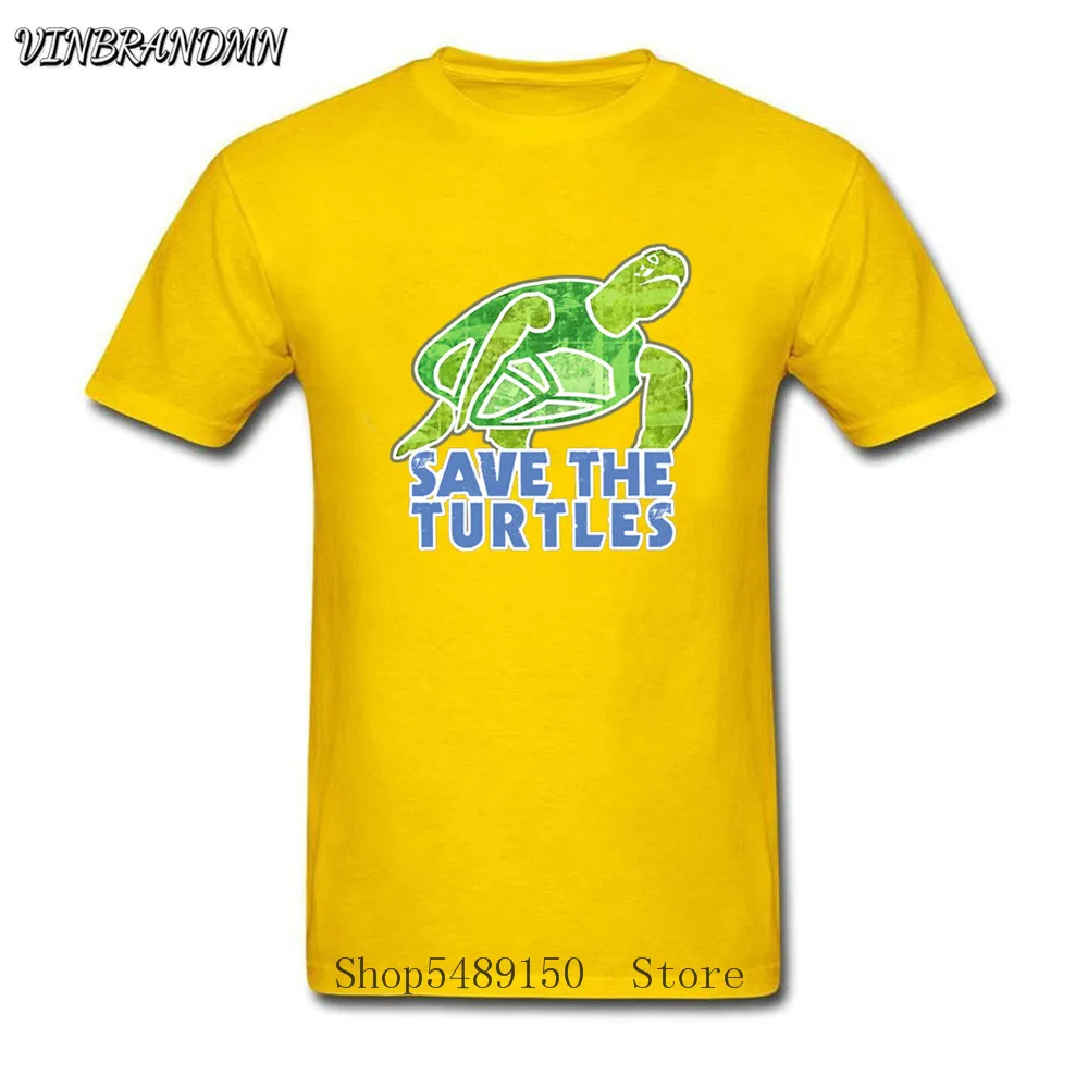 Мужская футболка в винтажном стиле Save The Ocean It's Turtley Awesome с коротким рукавом и