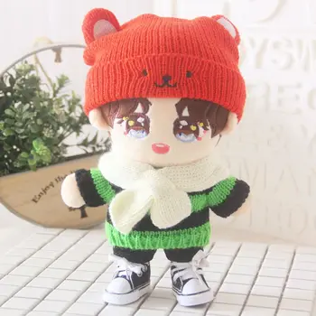

[MYKPOP]Doll's Clothes & Accessories: Hat+Scaft+Sweater+Pants+Shoulder bag (without doll) for 20cm Dolls E9 SA20200408