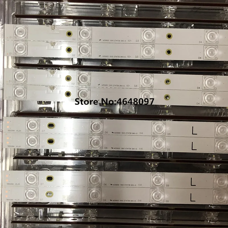 16 шт. 100% новый полный светодиодный подсветка полосы яду для tx 55dx600e TB5509M M30900 16V0 E74739