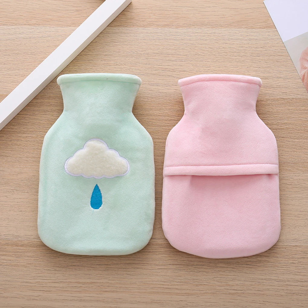 New Arrivals Warm Water Bottle For Winter Thick Plush Hand Hot Water Bottle Large 500ML Portable Warmer Water-filled Heater